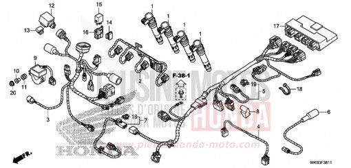 HILFSKABELBAUM (CBR1000RA/SA) CBR1000SAG de 2016